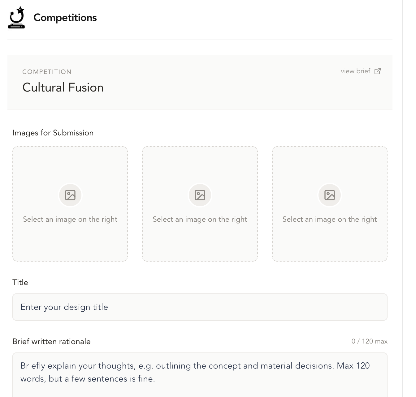 Competition submission panel